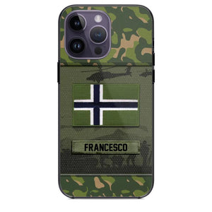 Personalized Norwegian Veterans/Soldier Camo Phone Case Printed 22OCT-HQ14