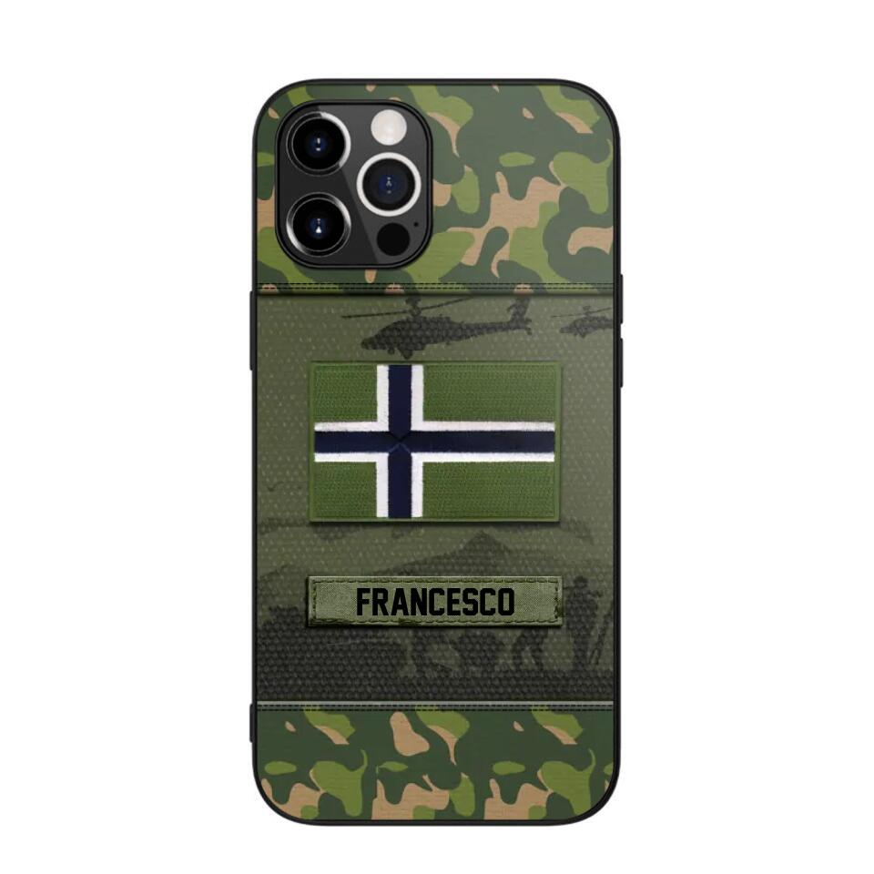 Personalized Norwegian Veterans/Soldier Camo Phone Case Printed 22OCT-HQ14