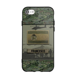 Personalized Spanish Veterans/Soldier Camo Phone Case Printed 22OCT-HQ14