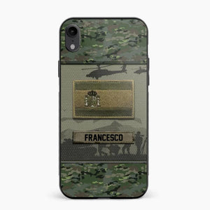 Personalized Spanish Veterans/Soldier Camo Phone Case Printed 22OCT-HQ14