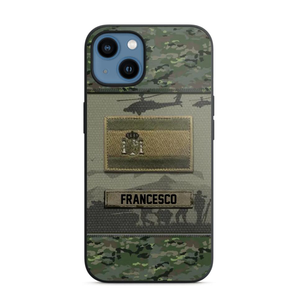 Personalized Spanish Veterans/Soldier Camo Phone Case Printed 22OCT-HQ14