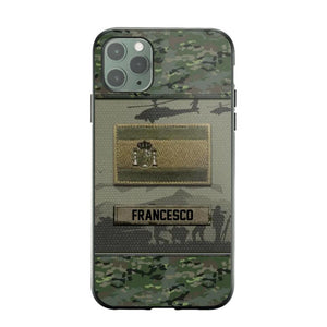 Personalized Spanish Veterans/Soldier Camo Phone Case Printed 22OCT-HQ14