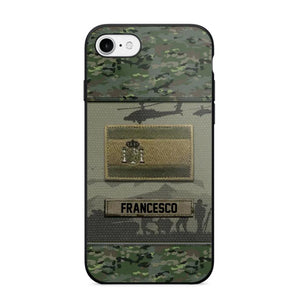 Personalized Spanish Veterans/Soldier Camo Phone Case Printed 22OCT-HQ14