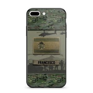 Personalized Spanish Veterans/Soldier Camo Phone Case Printed 22OCT-HQ14