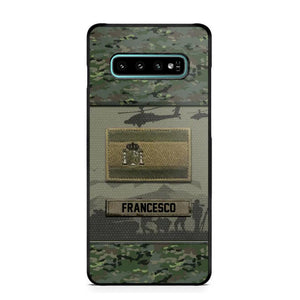 Personalized Spanish Veterans/Soldier Camo Phone Case Printed 22OCT-HQ14