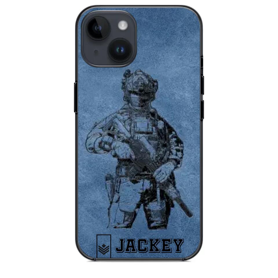 Personalized Canadian Veteran/Soldier Phonecase 3D Printed 22OCT-HQ14