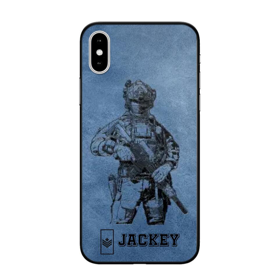 Personalized Canadian Veteran/Soldier Phonecase 3D Printed 22OCT-HQ14