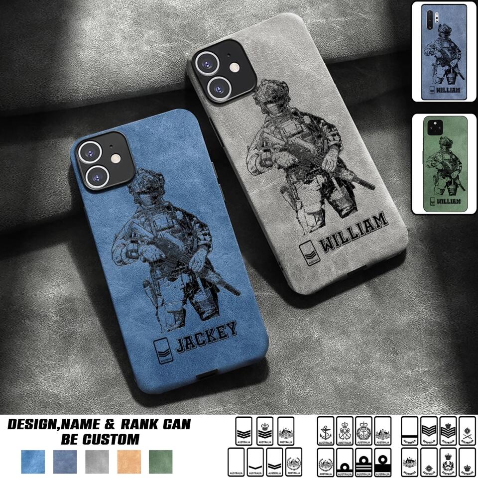 Personalized Australian Veteran/Soldier Phonecase 3D Printed 22OCT-HQ14