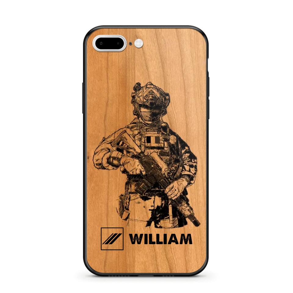 Personalized French Veteran/Soldier Phonecase 3D Printed 22OCT-HY14