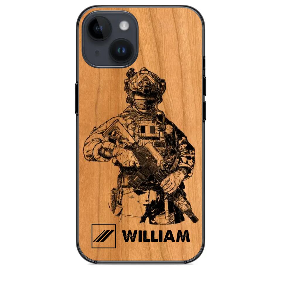 Personalized French Veteran/Soldier Phonecase 3D Printed 22OCT-HY14