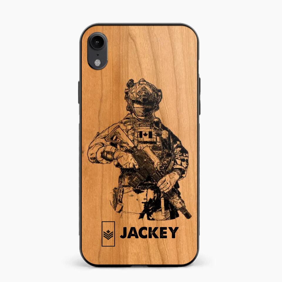 Personalized Canadian Veteran/Soldier Phonecase 3D Printed 22OCT-HY14