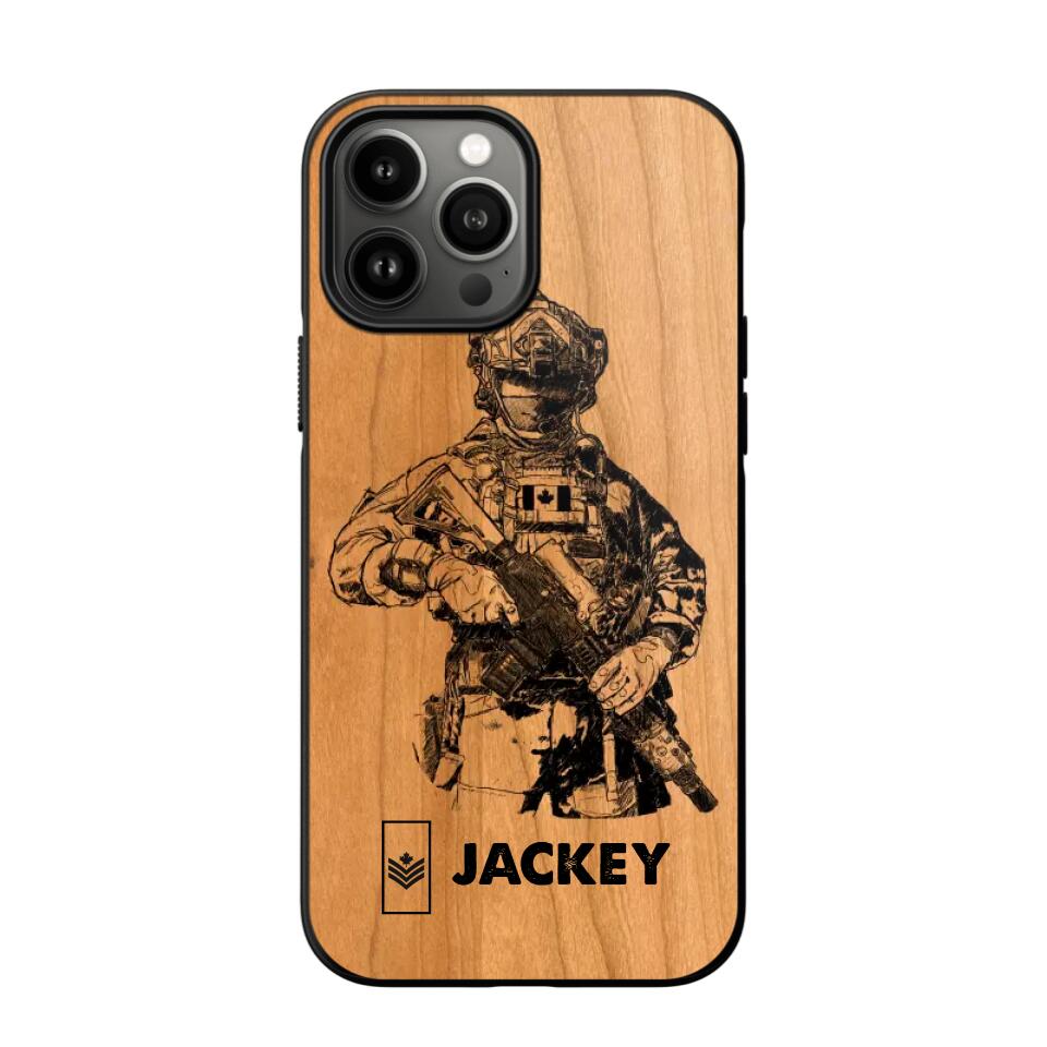 Personalized Canadian Veteran/Soldier Phonecase 3D Printed 22OCT-HY14