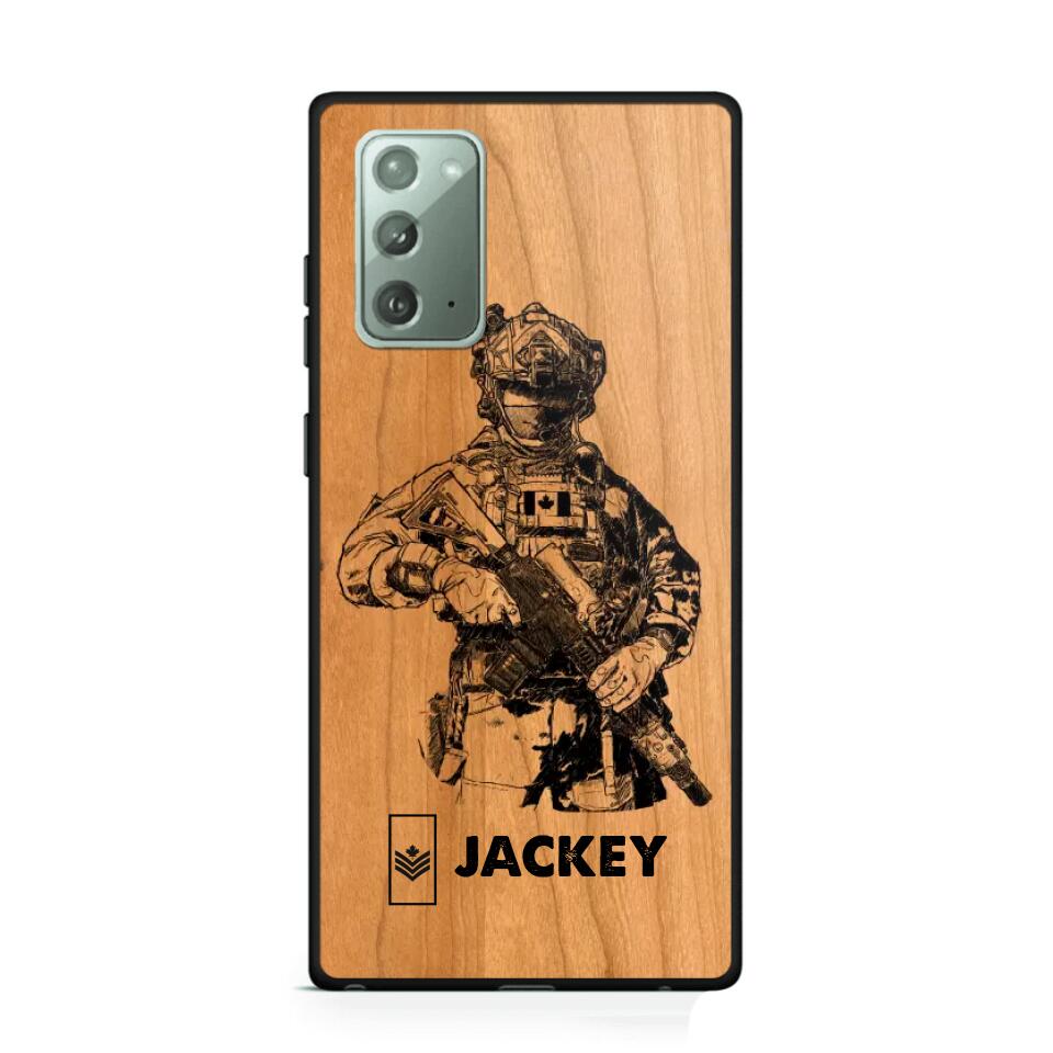 Personalized Canadian Veteran/Soldier Phonecase 3D Printed 22OCT-HY14