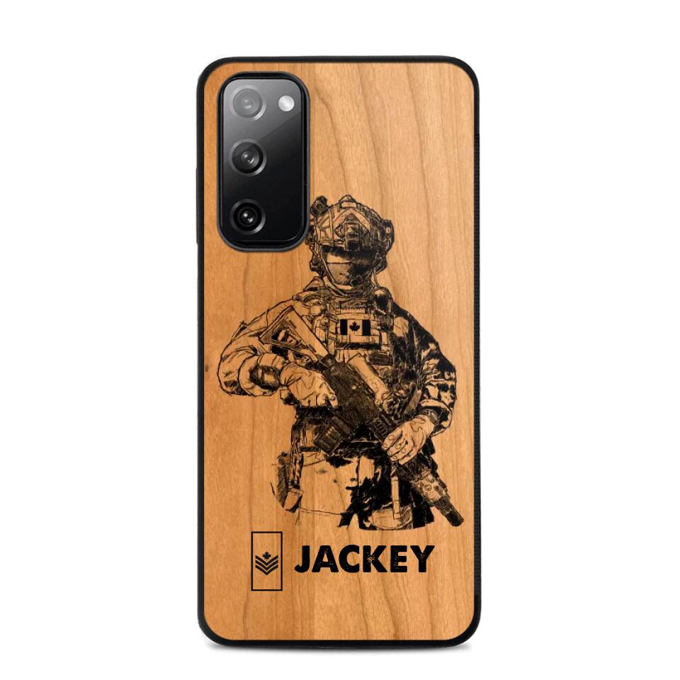 Personalized Canadian Veteran/Soldier Phonecase 3D Printed 22OCT-HY14