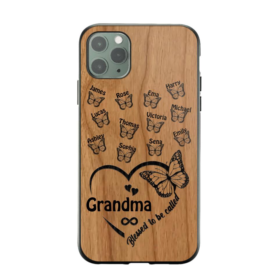 Personalized Blessed To Be Called Grandma Kid Name Butterfly Phonecase 3D Printed 22OCT-HQ15