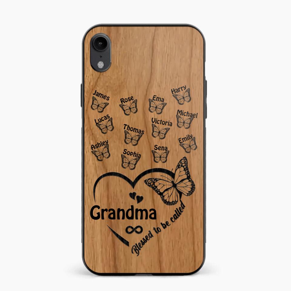 Personalized Blessed To Be Called Grandma Kid Name Butterfly Phonecase 3D Printed 22OCT-HQ15