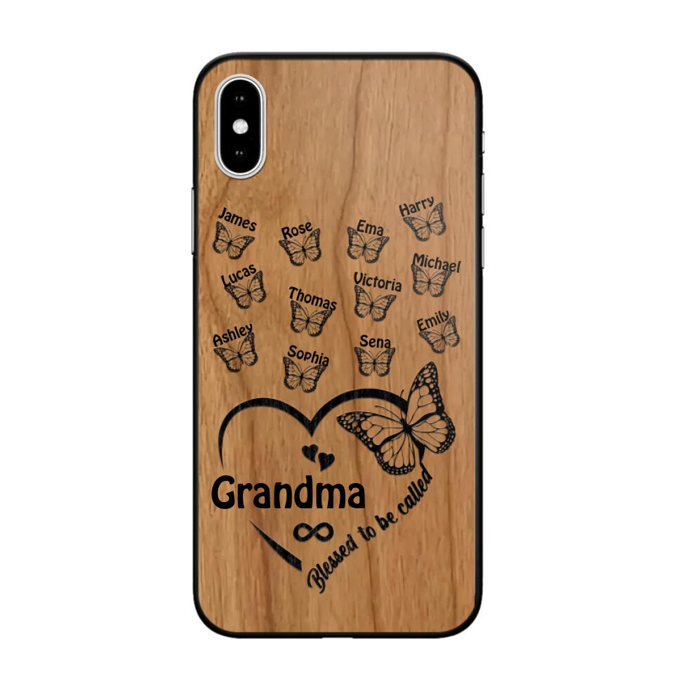 Personalized Blessed To Be Called Grandma Kid Name Butterfly Phonecase 3D Printed 22OCT-HQ15