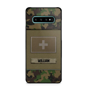 Personalized Swiss Veterans/Soldier Camo Flag Phone Case Printed 22OCT-HY15