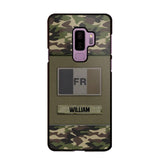 Personalized French Veterans/Soldier Camo Flag Phone Case Printed 22OCT-HY15