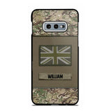 Personalized UK Veterans/Soldier Camo Flag Phone Case Printed 22OCT-HY15