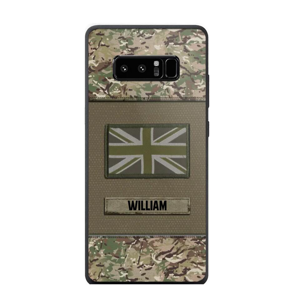 Personalized UK Veterans/Soldier Camo Flag Phone Case Printed 22OCT-HY15