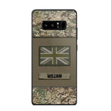 Personalized UK Veterans/Soldier Camo Flag Phone Case Printed 22OCT-HY15