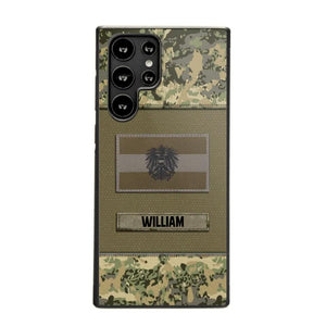 Personalized Austrian Veterans/Soldier Camo Flag Phone Case Printed 22OCT-HY15