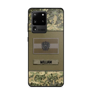 Personalized Austrian Veterans/Soldier Camo Flag Phone Case Printed 22OCT-HY15