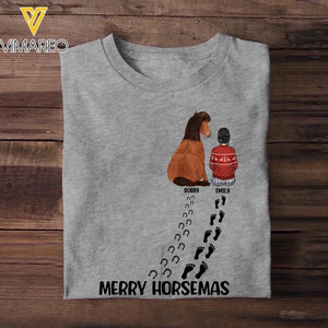 Personalized Merry Horsemas Horse Lovers Tshirt Printed OCT-DT19