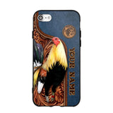 Personalized Rooster Lovers Leather Background Phonecase 3D Printed OCT22-DT21