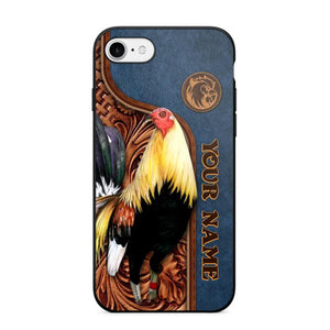 Personalized Rooster Lovers Leather Background Phonecase 3D Printed OCT22-DT21