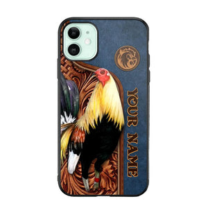 Personalized Rooster Lovers Leather Background Phonecase 3D Printed OCT22-DT21