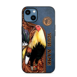 Personalized Rooster Lovers Leather Background Phonecase 3D Printed OCT22-DT21