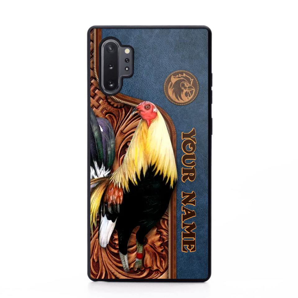 Personalized Rooster Lovers Leather Background Phonecase 3D Printed OCT22-DT21