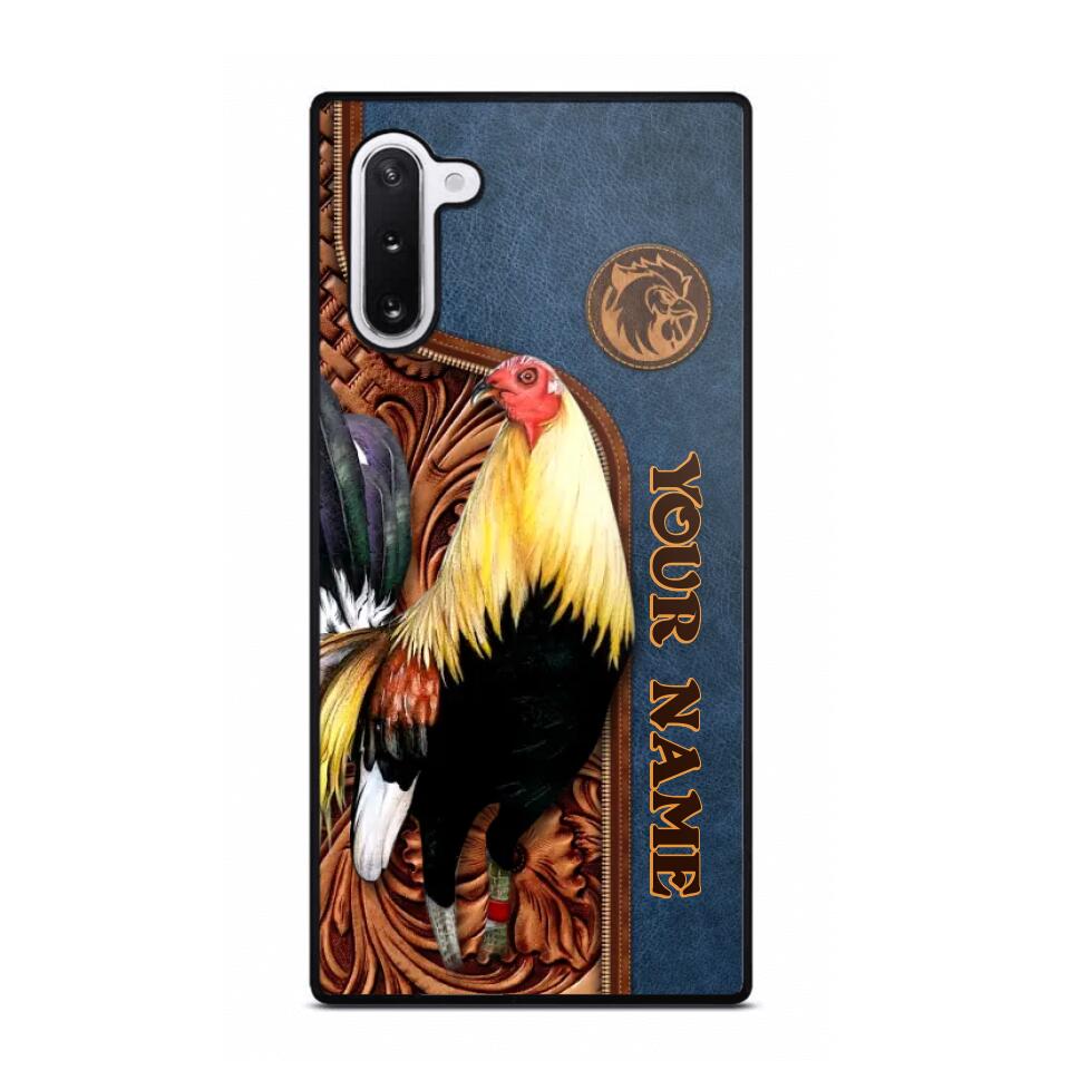 Personalized Rooster Lovers Leather Background Phonecase 3D Printed OCT22-DT21