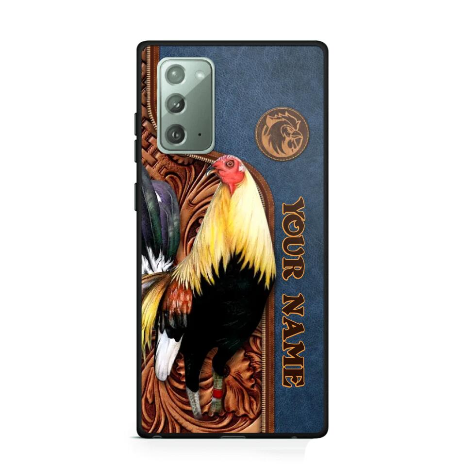 Personalized Rooster Lovers Leather Background Phonecase 3D Printed OCT22-DT21