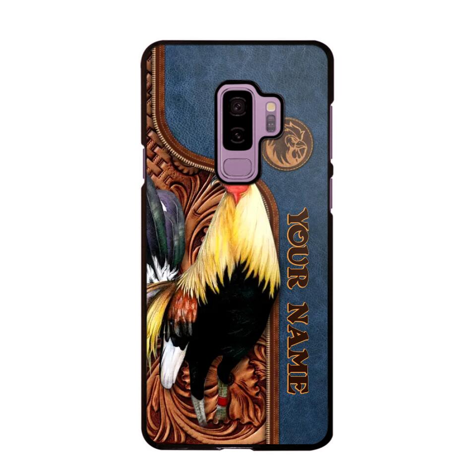 Personalized Rooster Lovers Leather Background Phonecase 3D Printed OCT22-DT21