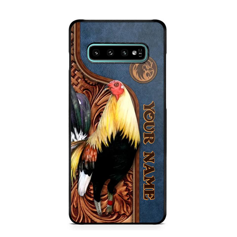 Personalized Rooster Lovers Leather Background Phonecase 3D Printed OCT22-DT21