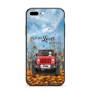 Personalized Jeep And Dog Lovers Autumn 3D Printed Phonecase OCT22-DT21