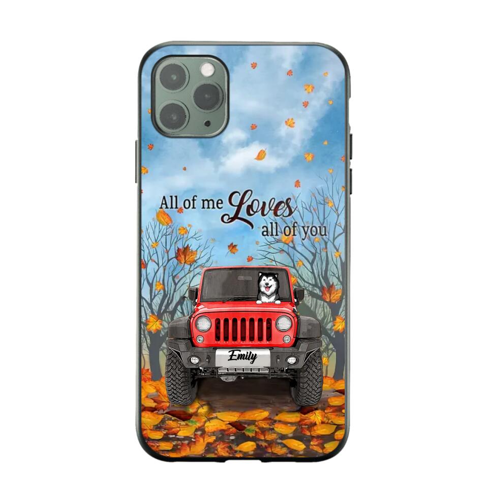 Personalized Jeep And Dog Lovers Autumn 3D Printed Phonecase OCT22-DT21