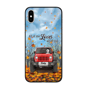 Personalized Jeep And Dog Lovers Autumn 3D Printed Phonecase OCT22-DT21