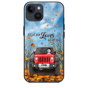 Personalized Jeep And Dog Lovers Autumn 3D Printed Phonecase OCT22-DT21