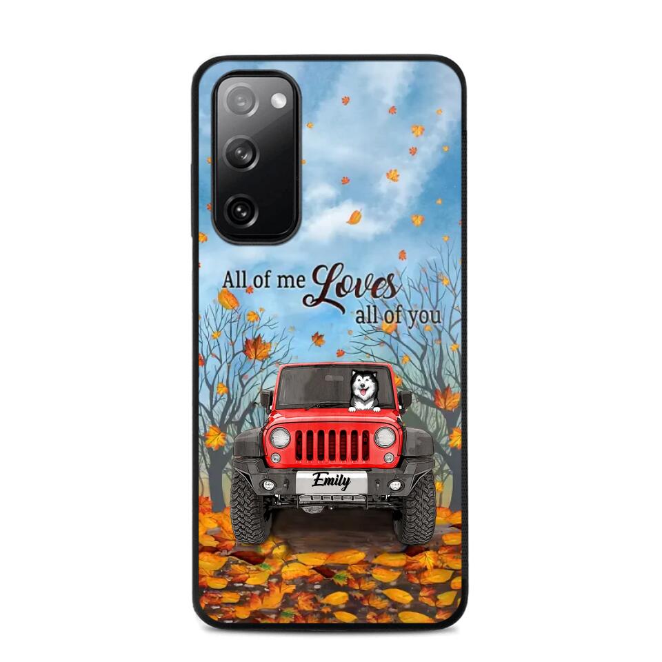 Personalized Jeep And Dog Lovers Autumn 3D Printed Phonecase OCT22-DT21