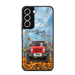 Personalized Jeep And Dog Lovers Autumn 3D Printed Phonecase OCT22-DT21