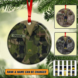 Personalized Sweden Veteran/Soldier Christmas Acrylic/Plastic Ornament Printed 22OCT-HY24