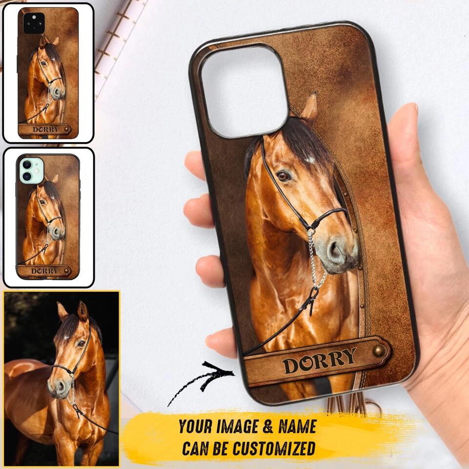 Personalized Your Image Horse Leather 3D Printed Phonecase QTDT2510