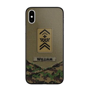 Personalized Swiss Veterans/Soldier Camo Flag Phone Case Printed 22OCT-HY25