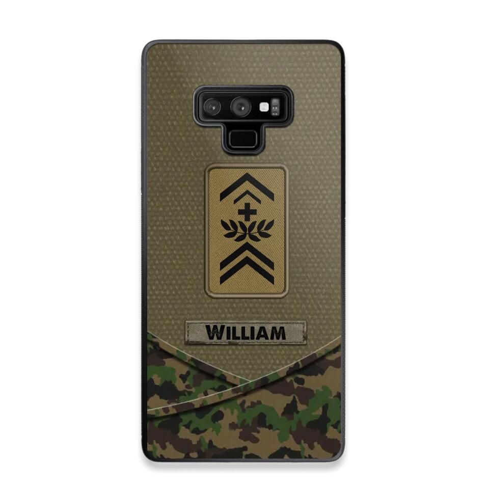 Personalized Swiss Veterans/Soldier Camo Flag Phone Case Printed 22OCT-HY25