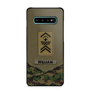 Personalized Swiss Veterans/Soldier Camo Flag Phone Case Printed 22OCT-HY25