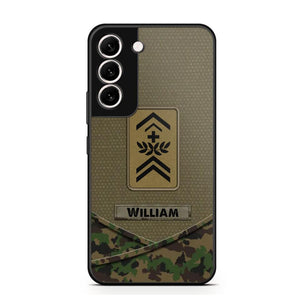 Personalized Swiss Veterans/Soldier Camo Flag Phone Case Printed 22OCT-HY25